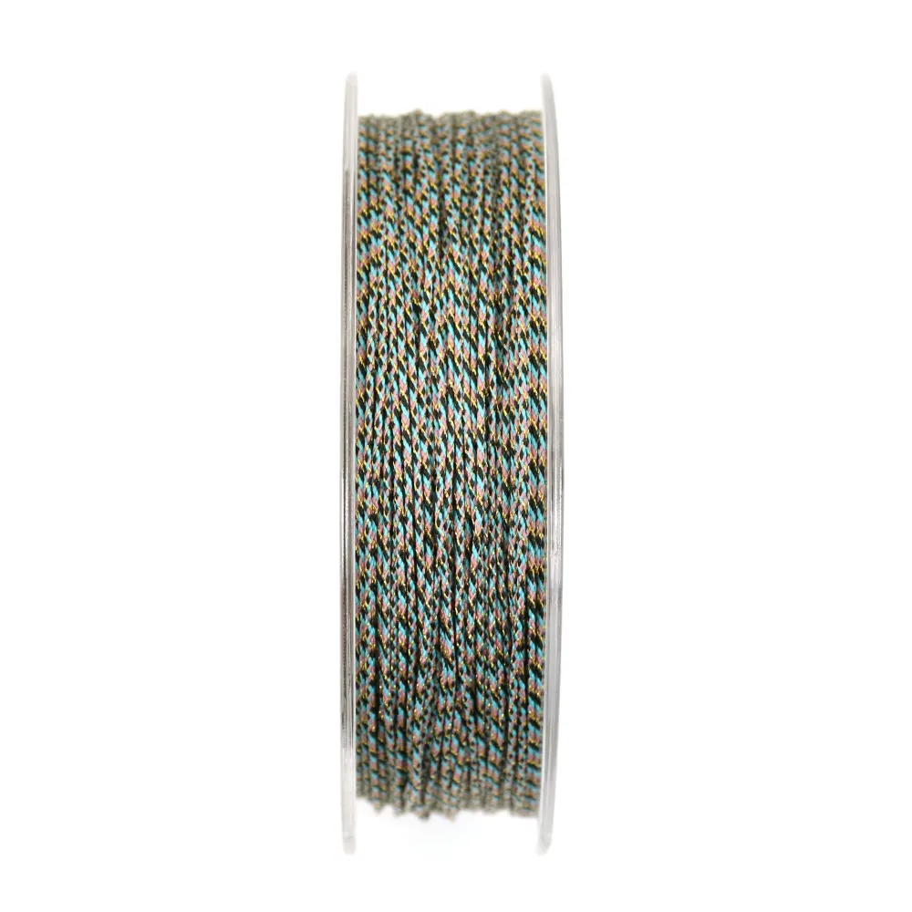 Hilo de poliéster multicolor rosa turquesa 0,9 mm x 30 m