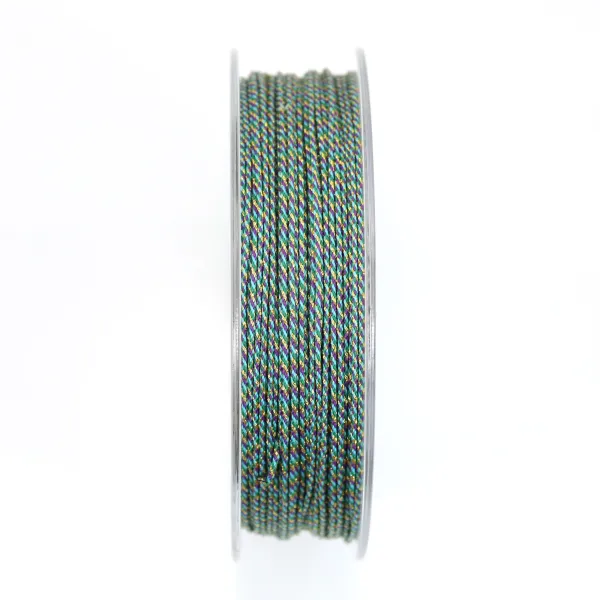 Fil polyester multicolore turquoise 0.9mm x 30m