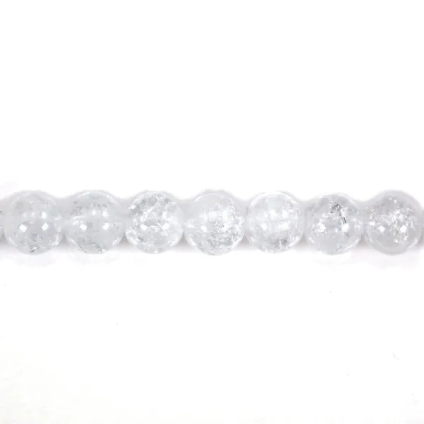 Cristal de rocha redondo fendido 10mm x 39cm