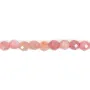 Rhodonite rond facetté 2mm, qualité A x 39cm