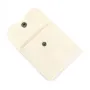 Bolsa de veludo bege com botões 10x10cm x 1 unidade