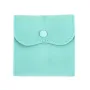 Astuccio per bottoni in velluto turchese 10x10cm x 1pc