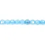 Oxyde de zirconium bleu apatite rond facetté 2mm x 38cm