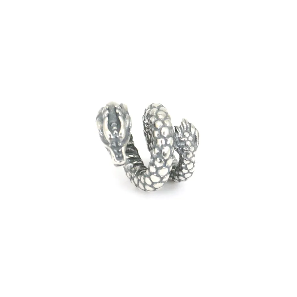 Intercalaire dragon 10x12mm - Argent 925 niellé x 1pc