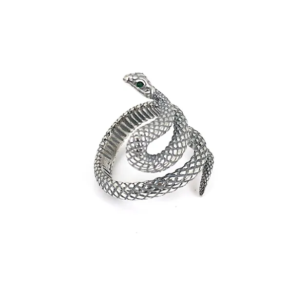 Inserto de serpiente 16x19mm - Plata 925 niello x 1pc