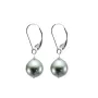 Boucles d'oreilles Argent 925 Dormeuse Perles Tahiti x 2pcs