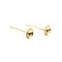 Clou d'oreille pour semi percée coupelle 5mm - Acier Inox 304 doré x 4pcs