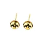 Clou d'oreille pour semi percée coupelle 5mm - Acier Inox 304 doré x 4pcs