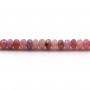 Rubis rouge,en forme de rondelle facette 3x4mm x 40cm