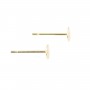 Clou d'oreille disque 5mm - Acier Inox 304 doré x 4pcs