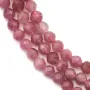 Tourmaline rose foncé, de forme ronde facetté, 4mm x 38.5cm