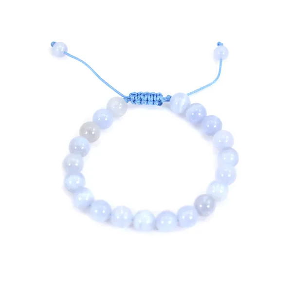 Bracelet Calcedoine boule rond 8mm 