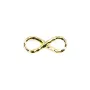 Intercalaire l'infini  plaquée par "flash" or sur laiton 5.5x14mm x 5pcs