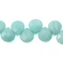 Amazonite Goutte Plate Facette 10x10mm A+