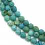 Turquoise ronde facetté 4mm sur fil 39cm