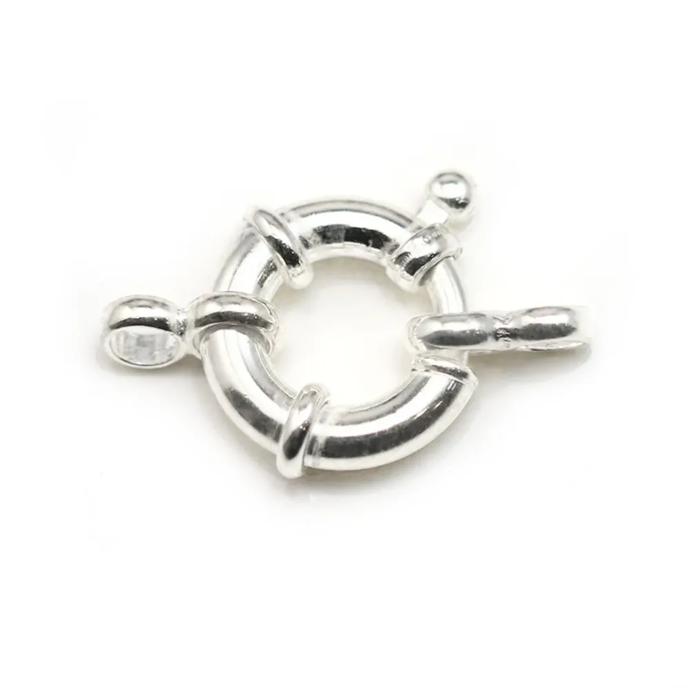 Spring ring Clasp, 925 Silver 14mm  X1pc