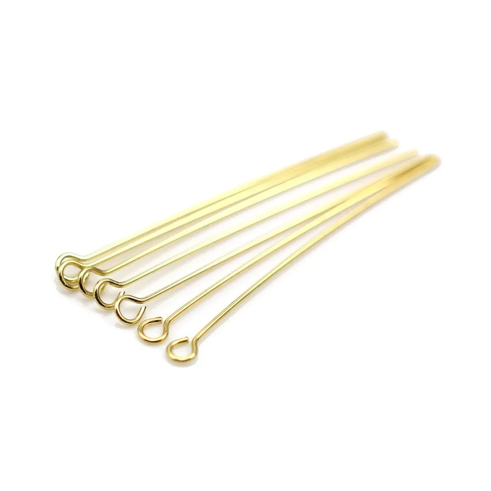 Clou tête anneau 40x0.6mm Acier Inox 304 doré x 10pcs