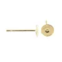 Clou d'oreille disque 5mm - Acier Inox 304 doré x 4pcs