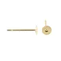 Orecchino a disco da 4 mm - Acciaio inossidabile placcato oro 304 x 4 pz