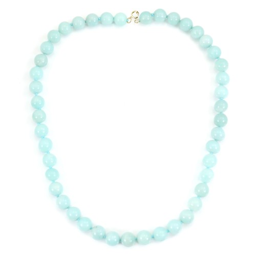 Collana di amazzonite rotonda 8mm x 1pc