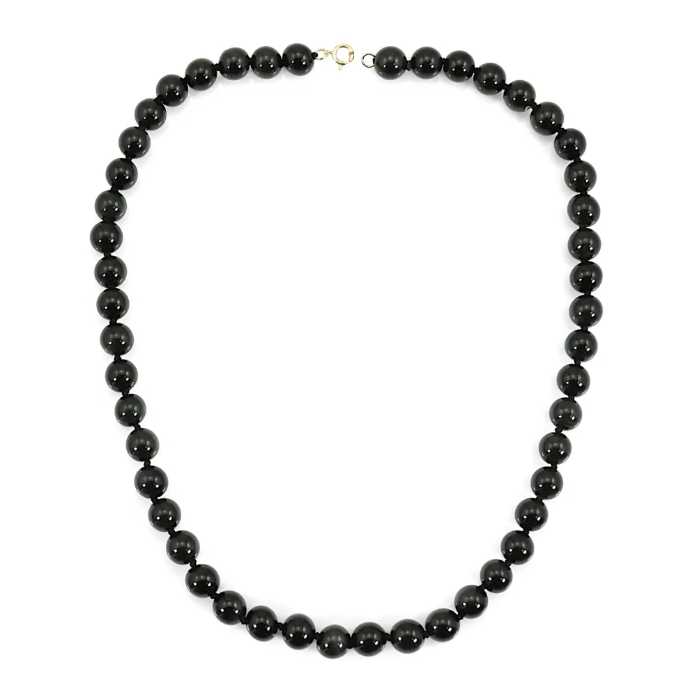Obsidian Halskette rund 8mm x 1Stk