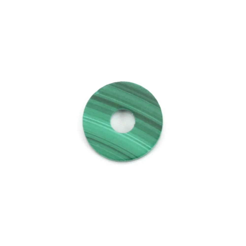 Malachite donut cabochon 10mm x 1pc