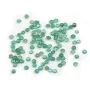 Cabochon d'émeraude de couleur verte, de forme ronde x1pc
