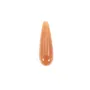 Pierre de lune orange goutte semi percé 7x23mm x 1pc