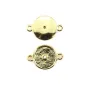 Espaçador para Cabochão Donut 10mm - Óxido de Zircónio - Ouro x 1pc
