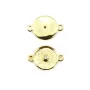 Espaçador para Cabochão Donut 10mm - Óxido de Zircónio - Ouro x 1pc