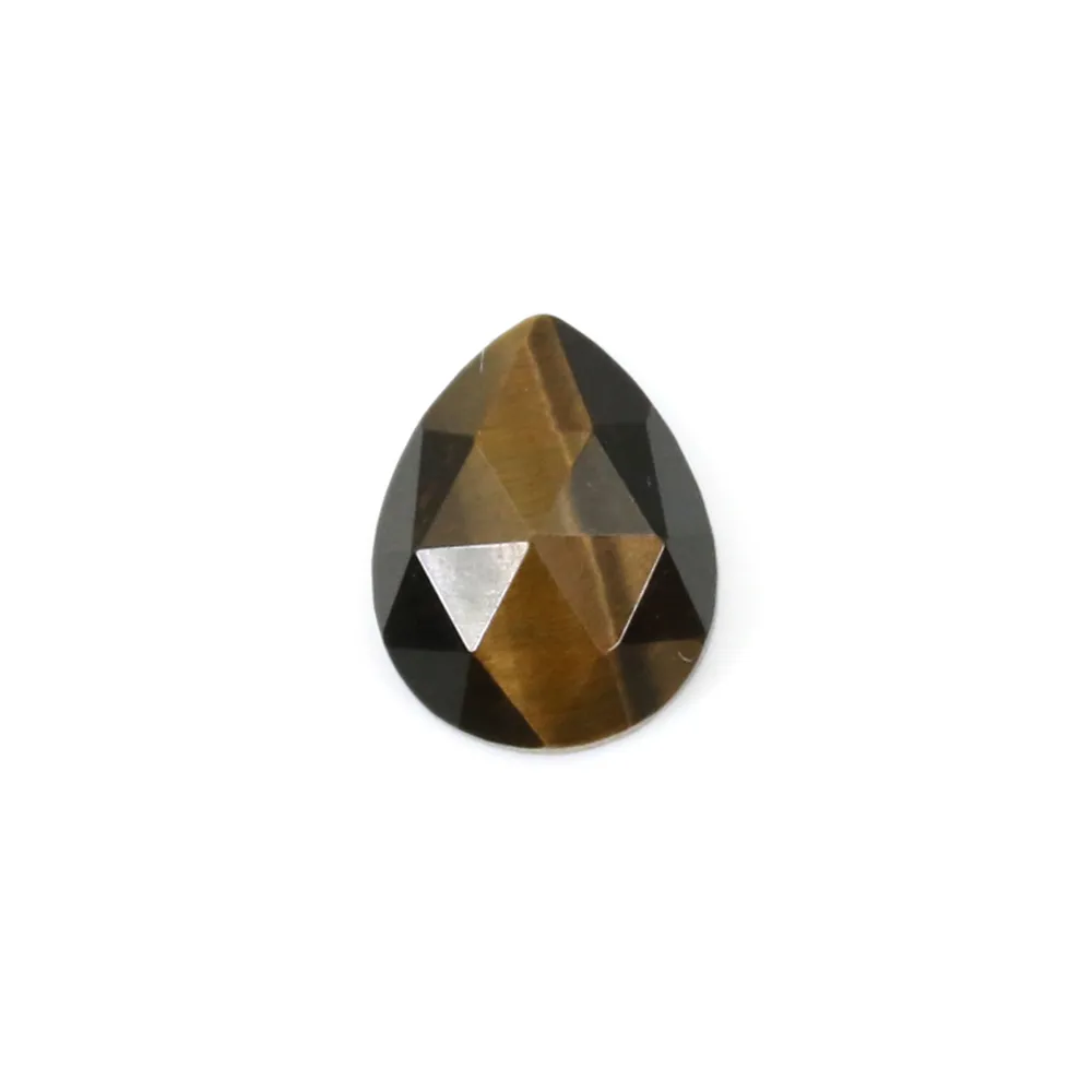 Cabochão de olho de tigre facetado 8x10mm x 1pc