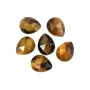 Tiger eye faceted drop cabochon 8x10mm x 1pc