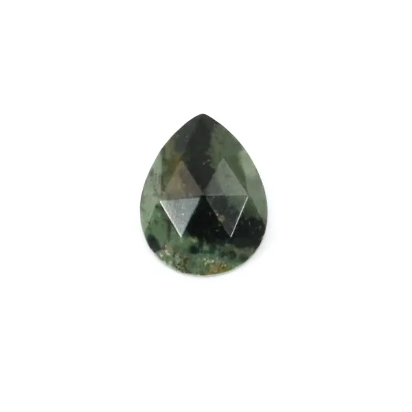 Jasper Kambaba faceted drop cabochon 8x10mm x 1pc