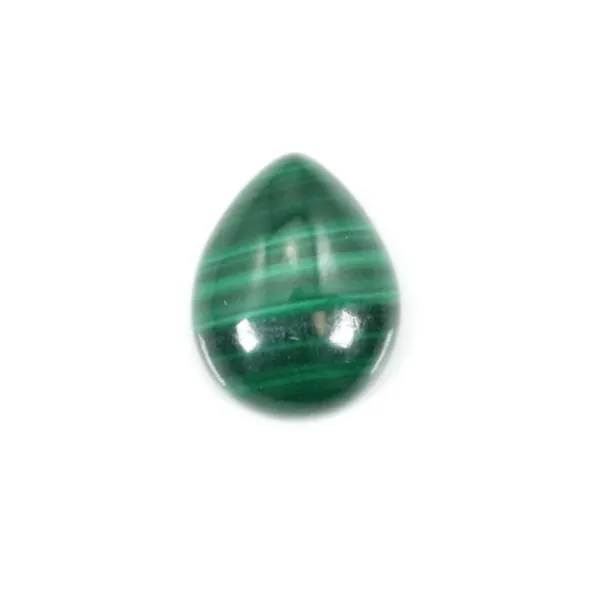 Goccia cabochon di malachite 8x10mm x 1pc
