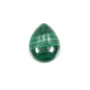 Malachite cabochon drop 8x10mm x 1pc