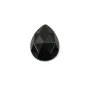 Obsidian Cabochon Tropfen facettiert 8x10mm x 1pc