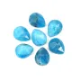 Cabochão em gota facetado de apatite 8x10mm x 1pc