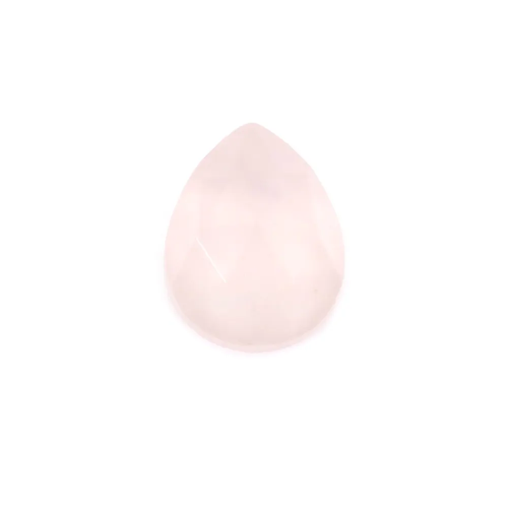Quarzo rosa sfaccettato a goccia cabochon 8x10mm x 1pc