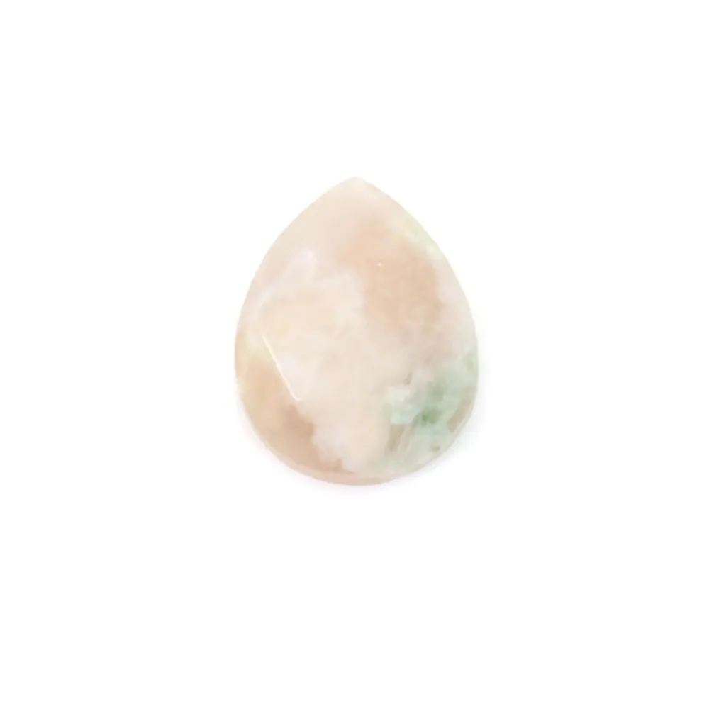 Flor de cerejeira Ágata facetada cabochão em gota 8x10mm x 1pc