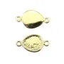Intercalaire pour cabochon goutte 8x10mm - Doré x 1pc
