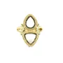 Bague réglable pour cabochon goutte & triangle - Doré x 1pc