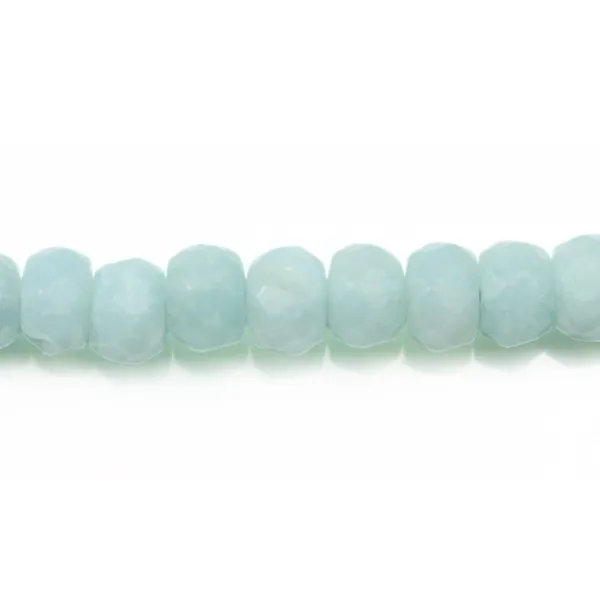 Amazonite, faceted rondelle, 3x5mm x 39cm