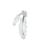 Breloque plume double 5x17.5mm - Argent 925 x 1pc