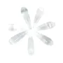 Cristal de rocha gota semi-perfurada 7x23mm x 1pc