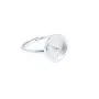 Anello regolabile per ciambella cabochon da 10 mm - ossido di zirconio e argento 925 x 1 pz