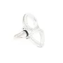Anillo ajustable para gota cabujón y triángulo - Plata 925 x 1pc