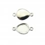 Espaciador para gota cabujón 8x10mm - Plata x 1pc