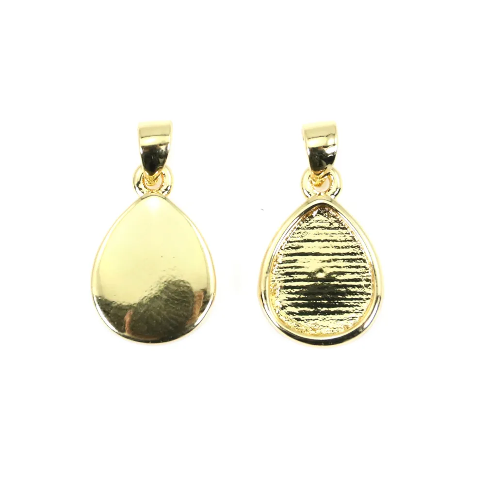 Pingente para gota de cabochão 8x10mm - Ouro x 1pc