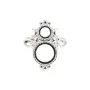 Anello regolabile per cabochon rotondo da 6 e 10 mm - Argento x 1 pz