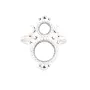 Adjustable ring for round cabochon 6 & 10mm - Silver 925 x 1pc